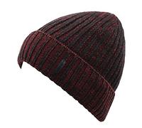 Decentron Classic Men's Warm Winter Hats Thick Knit Long Cuff Beanie Cap with Lining