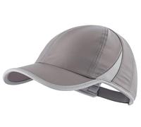 Decentron Men's Performance Run Cap Quick Dry Athletic Workout Hat Reflective Baseball Cap Breathable Exercise Hat Dark Grey