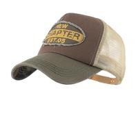 Decentron Mens Vintage Mesh Trucker Hat Outdoor Adjustable Snapback Baseball Cap Sun Protection Cap Army Green(Size: OS(21.5inch-23.6inch))