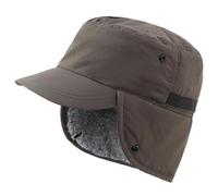 Decentron Mens Winter Hat with Brim Warm Earflaps Hat Faux Fur Baseball Cap for Men Army Green