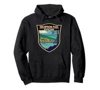 Deception Pass State Park Bridge Washington Vintage Pullover Hoodie