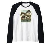 Deception Pass State Park Oak Harbor Washington Vintage Raglan Baseball Tee