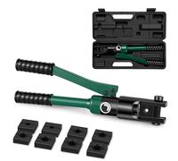 Dechengbao Hydraulic Cable Lug Crimper 10-120mm²，Electrical Terminal Cable Wire Tool Kit with 8 Die (10-120mm² Crimping Tool)