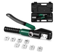 Dechengbao Hydraulic Cable Lug Crimper 6-70mm²，Electrical Terminal Cable Wire Tool Kit with 8 Die (4-70mm² Crimping Tool) (YQK70(4-70mm² Crimping Tool))