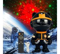 Dechoga Astronaut Galaxy Projector, Night Light 360° Rotation, Galaxy Projector with Data Cable and Remote Control Adjustable Speed and Brightness for Children and Adults (Black)