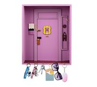 Dechoga Personalised Key Holder for Wall, Decorative Key Hooks, Monica's Key Hooks Wall Mounted with 6 Hooks for Wall, Entryway, Bathroom, Living Room and Office (Purple)