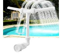 Dechoga Pool Fountain, Swimming Pool Accessories, Adjustable Dual Spray Water Fountains, Can be Connected to the Return Port of the Pump