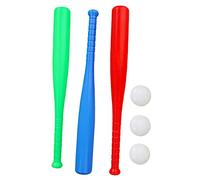 DECHOUS 1 Set Plastic Baseball Bat Kit Educational Baseball Includes Bats Lightweight Design for Indoor Encourages Exercise and Batting Skills Random Color