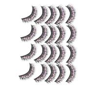 DECHOUS 10 Pairs Shiny Eyelashes Long Dramatic Lashes Fiber Material Fashionable Charming Design Highlight Appearance Make Eyes Look Bigger for Valentine's Day Beginner