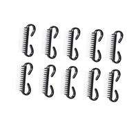 DECHOUS 10 Pcs Portable Black Plastic Manicure Dust Brushes Strong Bristles Nail Cleaning Tools for Many Occasions and Nail Salons