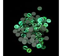 DECHOUS 100pcs 10mm Glow in The Dark Glass Eyes for Doll Making DIY Craft Safety Simulated Animal Eye Patches Accessories for Puppets and Jewelry