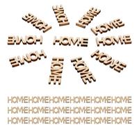 DECHOUS 100pcs Blank Home Letter DIY Wooden Home Pieces Wood Letter Piece Khaki Color Unfinished Surface Multifunctional Unique Appearance Scene Decorations Birthday Party