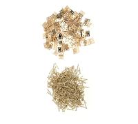 DECHOUS 100pcs Mini Copper Hinges for Jewelry Box and Storage Box, Easy Installation and Anti-Rust, for Model Making and Small Woodworking Projects