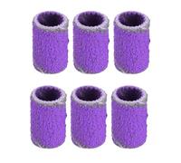 DECHOUS 100pcs Nail Grinding Rings Sandpaper Manicure Tool with 120 Grits for Nail Cleaning and Cuticle Trimming, Sturdy Purple Sanding Bands Suitable for Professional Salon Use