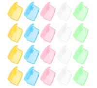 DECHOUS 100pcs Toothbrush Covers Caps Material Compact Travel Protective Toothbrush Accessories for Hygiene and Dust Protection