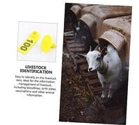 DECHOUS 100pcs Yellow TPU Ear Tags for Livestock Identification UV Resistant Cattle Number Tags for Sheep Goats Pigs with Easy to Read Animal Coding Farm Theft Prevention and Herd