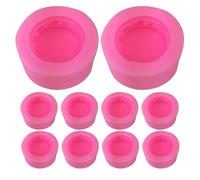 DECHOUS 10Pcs 3D Macaron Silicone Fondant Molds for Baking, Food-Grade Non-Stick Cupcake and Cookie Mold Set, Christmas Cake Decorating and DIY Candy Soap Making