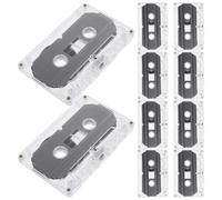 DECHOUS 10pcs Blank Cassette Tapes 60 Minute Vintage Analog Audio Cassettes with Rewritable Plastic Material and Hard Case for Language Learning and Speech Recording