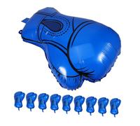 DECHOUS 10Pcs Boxing Glove Balloons Aluminum Foil Sport Birthday Decorations for Boys Gym Events Wrestling Themed Party Supplies Safe Puncture Resistant