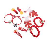 DECHOUS 10pcs Christmas Headband Antler Design for Holiday Party Wear Includes Snowflake Hair Clips and Glitter Details for Women and Girls for Festive Occasions