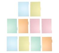 DECHOUS 10pcs Colourful Paper Index Tabs Binder Dividers with Smooth Surfaces, Easy to Use, for Office and Gifts the Holiday