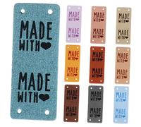 DECHOUS 10pcs Crafts Sewing Labels Leather Tags for Handmade Items Pu Leather Not Easy to Deform Smooth Surface Elegant Simple Design for DIY Clothing Accessories