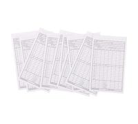 DECHOUS 10pcs Golf Scorecards Sheets Coated Paper 6.8x4 Inch | White Coated Paper, Name Bar Included, Foldable Layout, Accurate Tracking for Competition Use