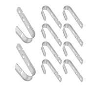 DECHOUS 10pcs J Hooks Cable Hook Galvanized for Electrical Wires and Structured Cabling Heavy Duty Wire Hanger with Standard Spacing 3/4 Inch Wall Mount for Wall Installations and Machine