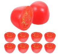 DECHOUS 10pcs Lifelike Artificial Vegetable Cherry Tomato Pvc Realistic Red Model for Shop Window Decorations and Table Decorations