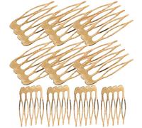DECHOUS 10pcs Metal Hair Combs Tiny Side Hair Slide Combs 1.57x0.98x0.04in Stylish Versatile for Women Everyday Look Crafting Supplies