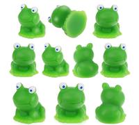 DECHOUS 10pcs Mini Resin Frog Figurines for Garden Ornaments Cute Tiny Decorative Frogs with Smiling Faces for Micro Moss Landscape Home Office Desk Bookshelf Decoration
