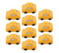 DECHOUS 10pcs Miniature Taxi Car Figurines Set, Resin Micro Landscape Decoration for Fairy Garden, Dollhouse and Desktop Ornament, Tiny Taxi Vehicles for Miniature Scenes and Garden