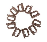 DECHOUS 10pcs Multipurpose D-shaped Ring Buckle Locking D-ring Grimloc for Webbing Belt Buckle Military Belts
