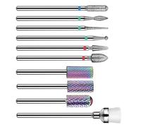 DECHOUS 10pcs Nail Polishing Grinding Head Set Tungsten Carbide Manicure Drill Bits Nail Grinding Tools for Electric File Professional Supplies