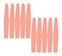 DECHOUS 10pcs Orange Sponge Nail Files Round Ends Double-Sided Diamond Shape for Comfortable Nail Filing Experience Waterproof Buffers for Manicuring