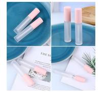 DECHOUS 10pcs Pink Lid Plastic Lipstick Tubes Empty Lip Subpackaging Bottles for DIY Lip Balm Makeup Storage and Travel