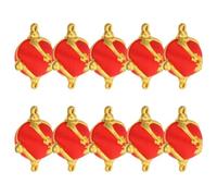 DECHOUS 10pcs Red Chinese Mini Lantern Pendant Handmade Plastic Lucky Hanging Decoration for Chinese New Year 2026 Spring Festival Resistant to Fading Ornament for Party and Home