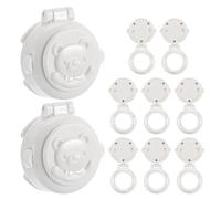 DECHOUS 10pcs Safety Button Protection Covers for Washing Machine and Appliance Switches, Pushbutton Safety Caps with Lock, Proof Guard for Home Use