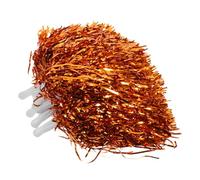 DECHOUS 10Pcs Small Metallic Bronze Cheerleader Pom Poms with Handle Reusable Portable Cheering Squad Props for Sports Events and School Spirit