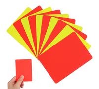 DECHOUS 10pcs Soccer Referee Card Set Compact Red Yellow Cards for Football Matches Multi Function PVC Design Lightweight Easy to Carry Essential Referee Kit