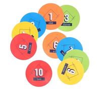 DECHOUS 10Pcs Spot Markers Round Discs Diameter for Soccer Training Basketball Agility Drills Multipurpose Sports Field Marking Equipment for Team Exercises