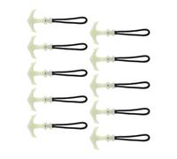 DECHOUS 10pcs T-Shaped Anti Slip Zipper Pulls with Sturdy Silicone and Rope Material, Universal Compatibility for Jackets and Clothing, Easy to Use Zipper Cord Pull Extenders