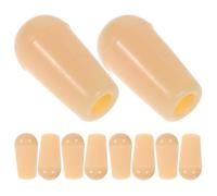 DECHOUS 10pcs Yellow Plastic Guitar Pickup Switch Tip Cap Knobs for Electric Guitar, 3-way Toggle with Inner Thread 3.5mm, Easy to Remove and No Burr, Replacement Parts for Guitarists