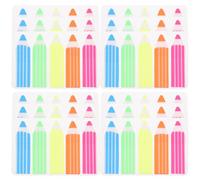 DECHOUS 1200pcs Soft Tone Pet Reading Strips Sticky Page Markers for Students Repositionable Colored Sentence Markers with Transparent Labels Practical Book Tags for Study and Organization