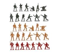 DECHOUS 120pcs Plastic Soldiers Statue Various Poses Military Figures for Realistic War Imitation Play Enhancing Imagination and Concentration