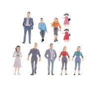 DECHOUS 12Pcs 1/25 Scale Plastic People Figures for Train Layout Models, Colorful Miniature Architectural Scale Figurines for Model Trains and Hobby Building Scenes
