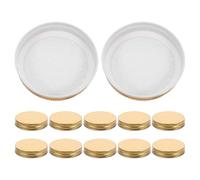 DECHOUS 12PCS Beehive Feeder Lid Set Bee Bottle Water Feeder Cover Beekeeping Equipment Tool Hive Entrance Feeding Accessories for Beekeeping Supplies