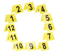 DECHOUS 12pcs Crime Scenes Acrylic Number Markers V-shaped Tags for Halloween Party Clue Game Props