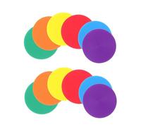 DECHOUS 12pcs Flat Drill Cones Soccer Tennis Accessories for Tennis Court Markers Agility Flat Cones Marking Discs