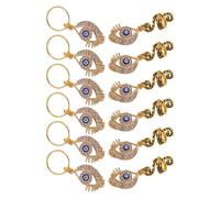 DECHOUS 12PCS Hair Braid Rings with Evil Eye Pendants Spiral Hair Jewelry for Braids and Dreadlocks for Festival and Everyday Styling